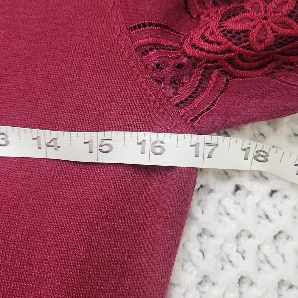Octavia morlot flare and applique sleeves women knit sweater size Medium - Picture 9 of 12